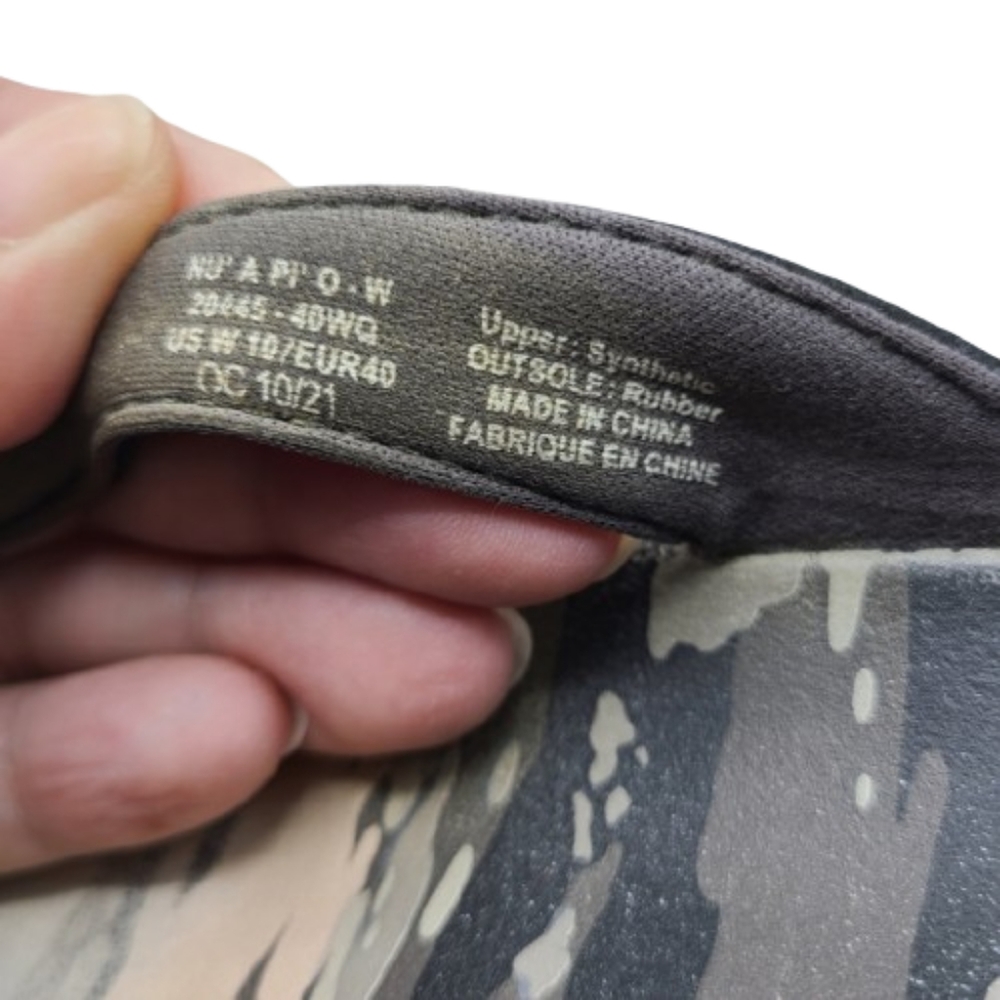 OluKai Nua Pio Camo Flip Flop Sandals Size 10 Black White Gray - Picture 3 of 10
